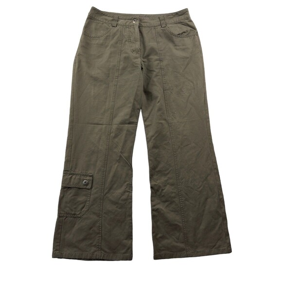 S.Oliver Women Casual Pants 32x27 (Tag 38)  Army Green Straight Leg Mid Rise - Picture 1 of 15